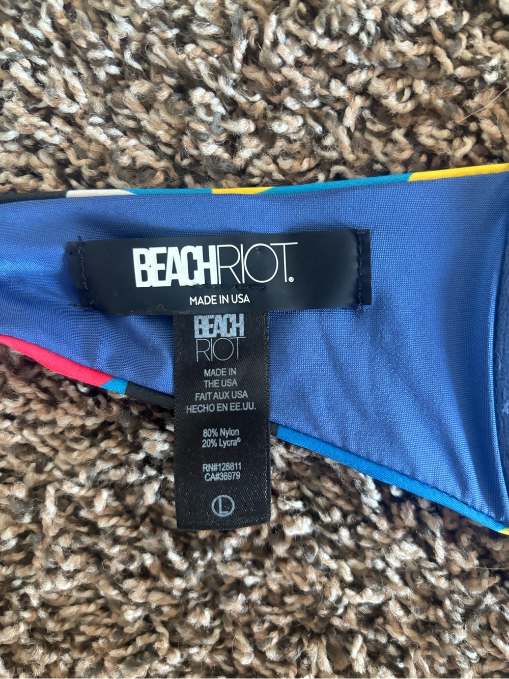 Beach Riot Blue & Multi-Color Underwire Bikini Top - Picture 3 of 3